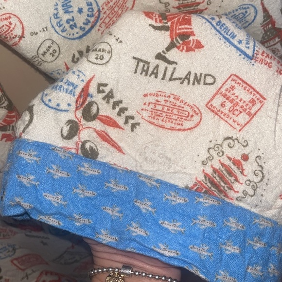 Munki Munki travel themed flannel pajama pants only size small / preowned - Picture 11 of 11